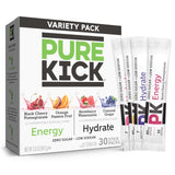 Pure Kick Hydration Singles To Go Drink Mix – Sugar Free Lunchbox Packets for Kids and Busy Parents, 72 Count Variety