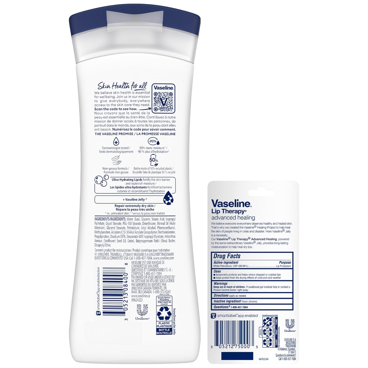 0.35 oz vaseline lip therapy tube included as a bundle companion