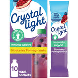 Crystal Light Pure Immunity Blueberry Pomegranate Drink Mix – Travel-Friendly Hydration Packets for Commutes and Trips