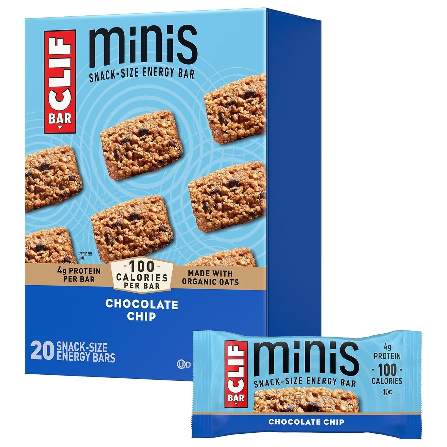 0.99 oz snack-size portion delivering 100–110 calories per bar