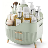 Pajiriona Skincare Organizer with Nonslip Base – Streamlined Cosmetic Storage for Capsule Vanity, Neutral Pink Tone