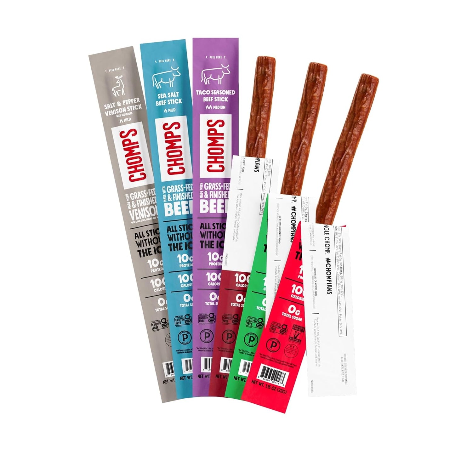 1.15 oz individually portioned meat snack stick format