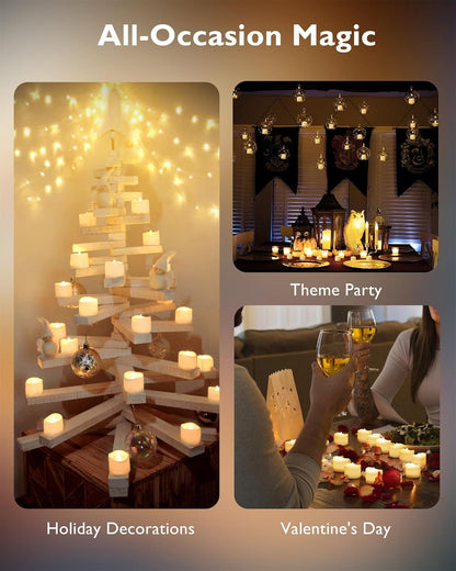 1.5 in dia x 1.3 in h dimensions compatible with most standard tea light holders