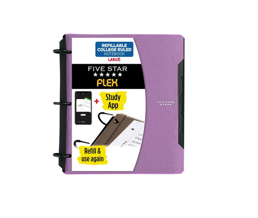 1-inch techlock flexible rings with up to 200-sheet capacity that won't break or misalign