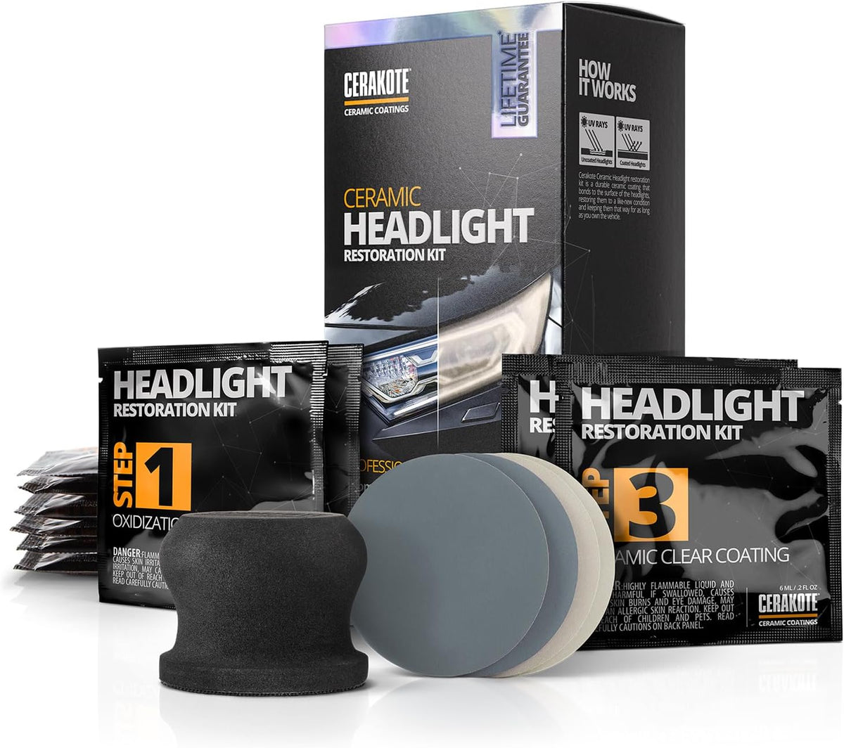 1 step 2 sanding kit to remove deep-set oxidation