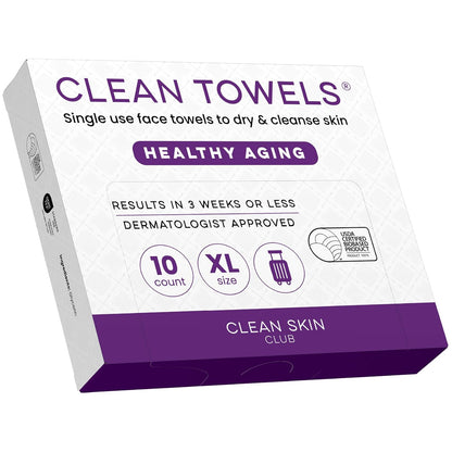 10-count xl single-use disposable face towels per travel pack