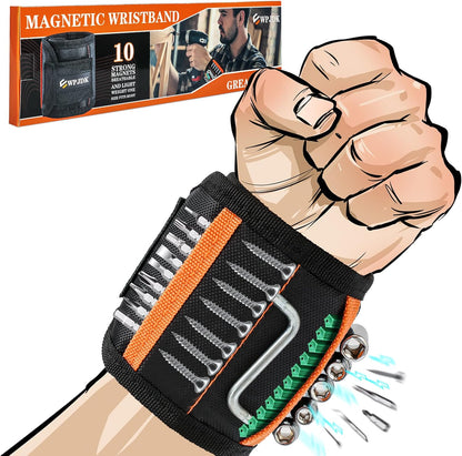 10 extra-strong embedded magnets spanning most of the wristband