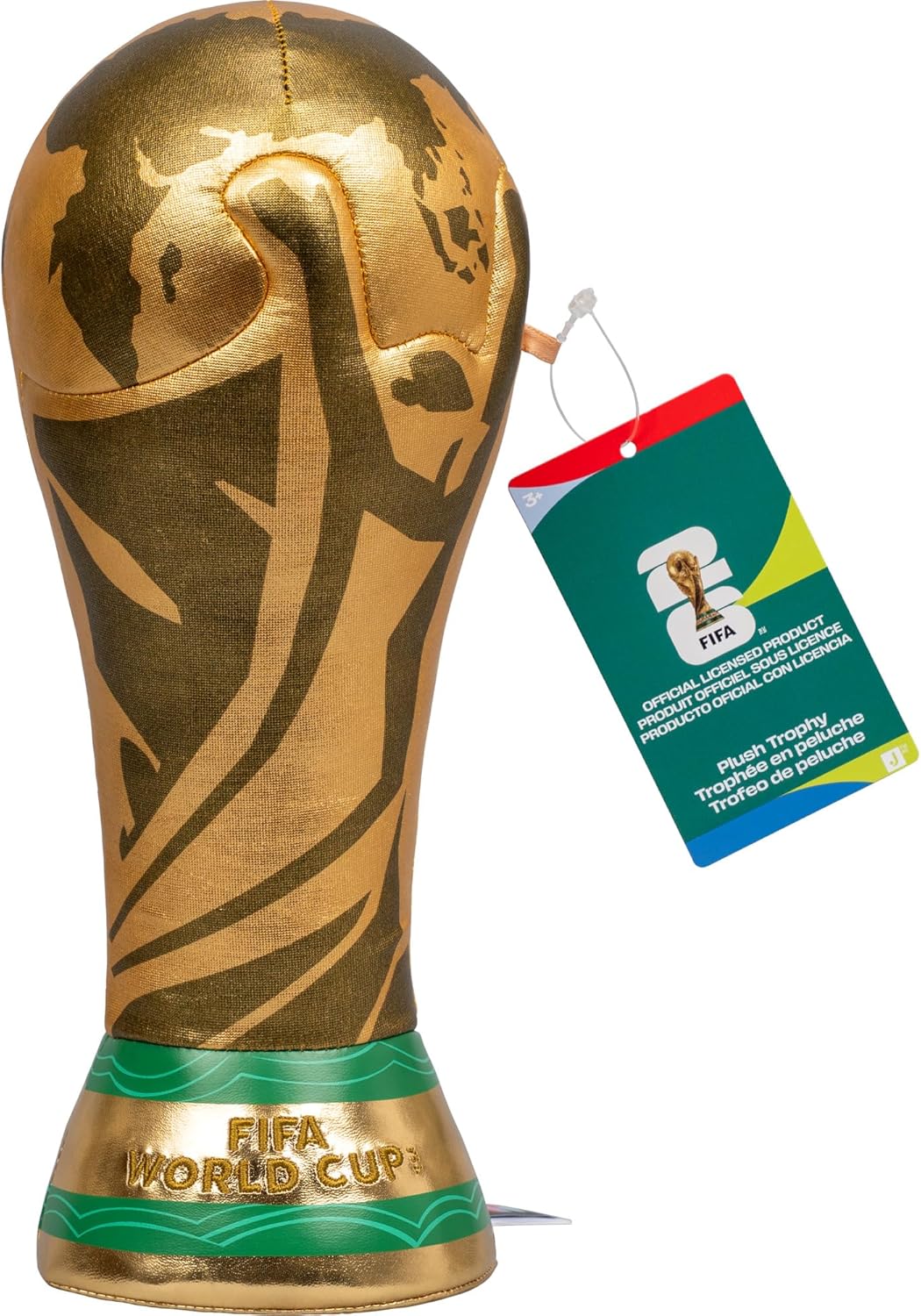 10-inch plush trophy design modeled after the official fifa world cup 2026 trophy