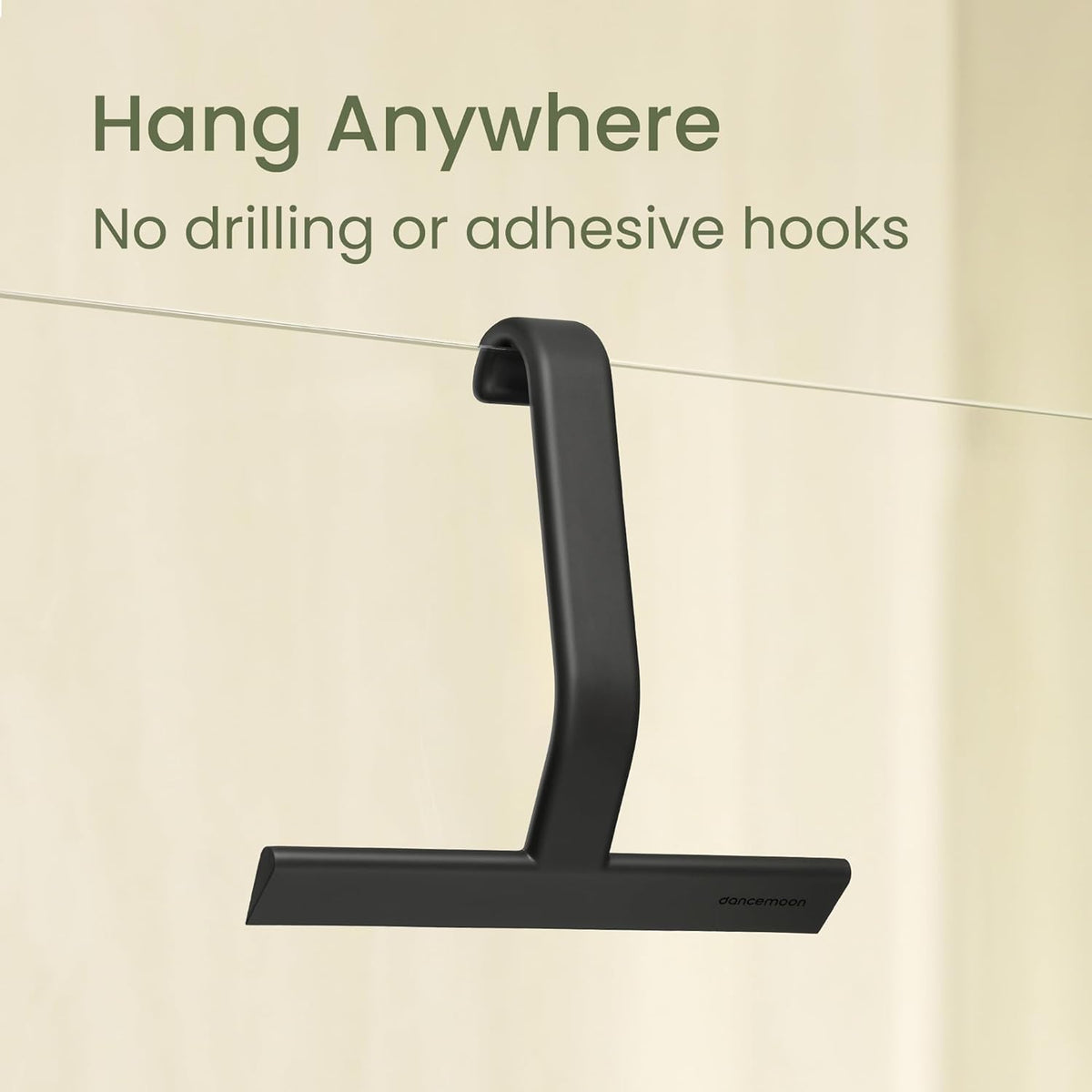 10-inch silicone blade that glides streak-free across glass, tile, and mirrors