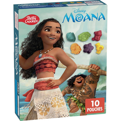 10 individually wrapped fruit-flavored gummy pouches in a single 8 oz box