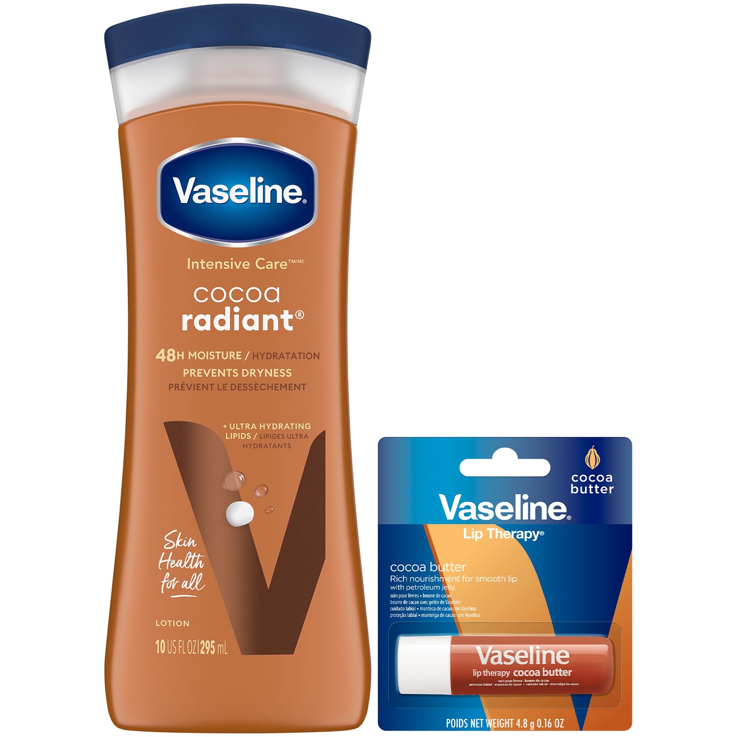 10 oz vaseline intensive care cocoa radiant body lotion