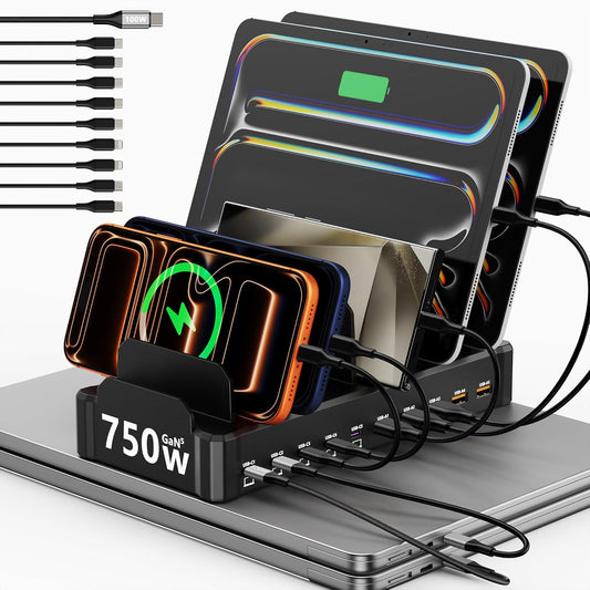 10-port configuration: 5 usb-c ports at 120w each plus 5 usb-a ports at 30w each