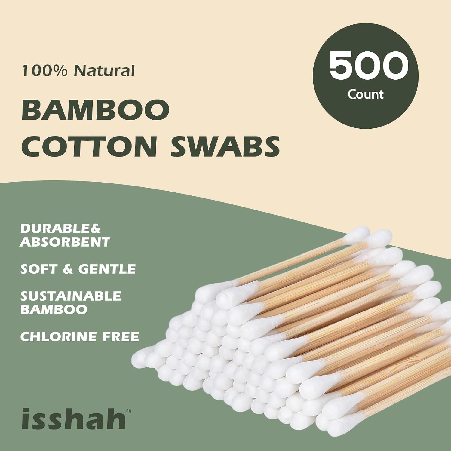 100% biodegradable organic cotton tips