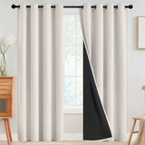 SimpleHome Solid Blackout Drapes – Intentional Living Room Window Treatment in Neutral Tones and Simple Grommet Hardware