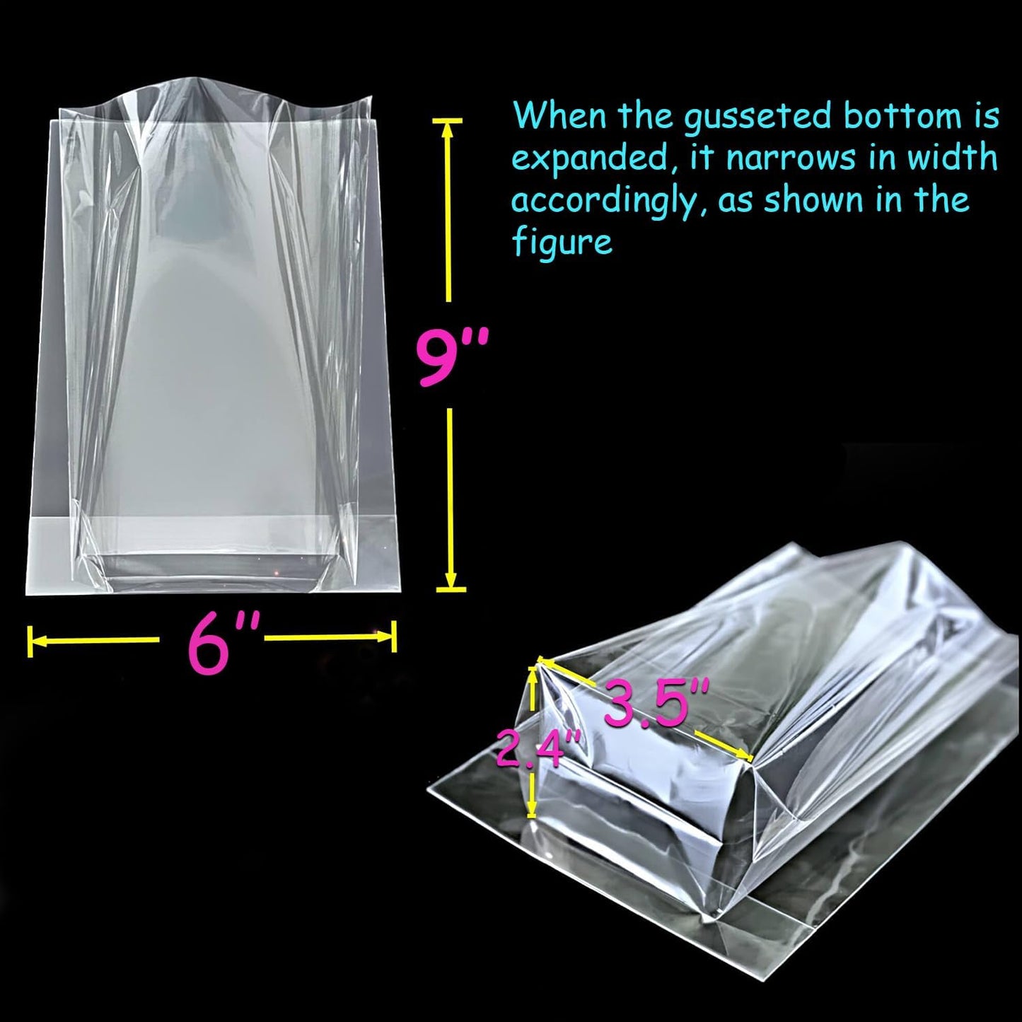 100% food-safe, odorless polypropylene (opp) construction