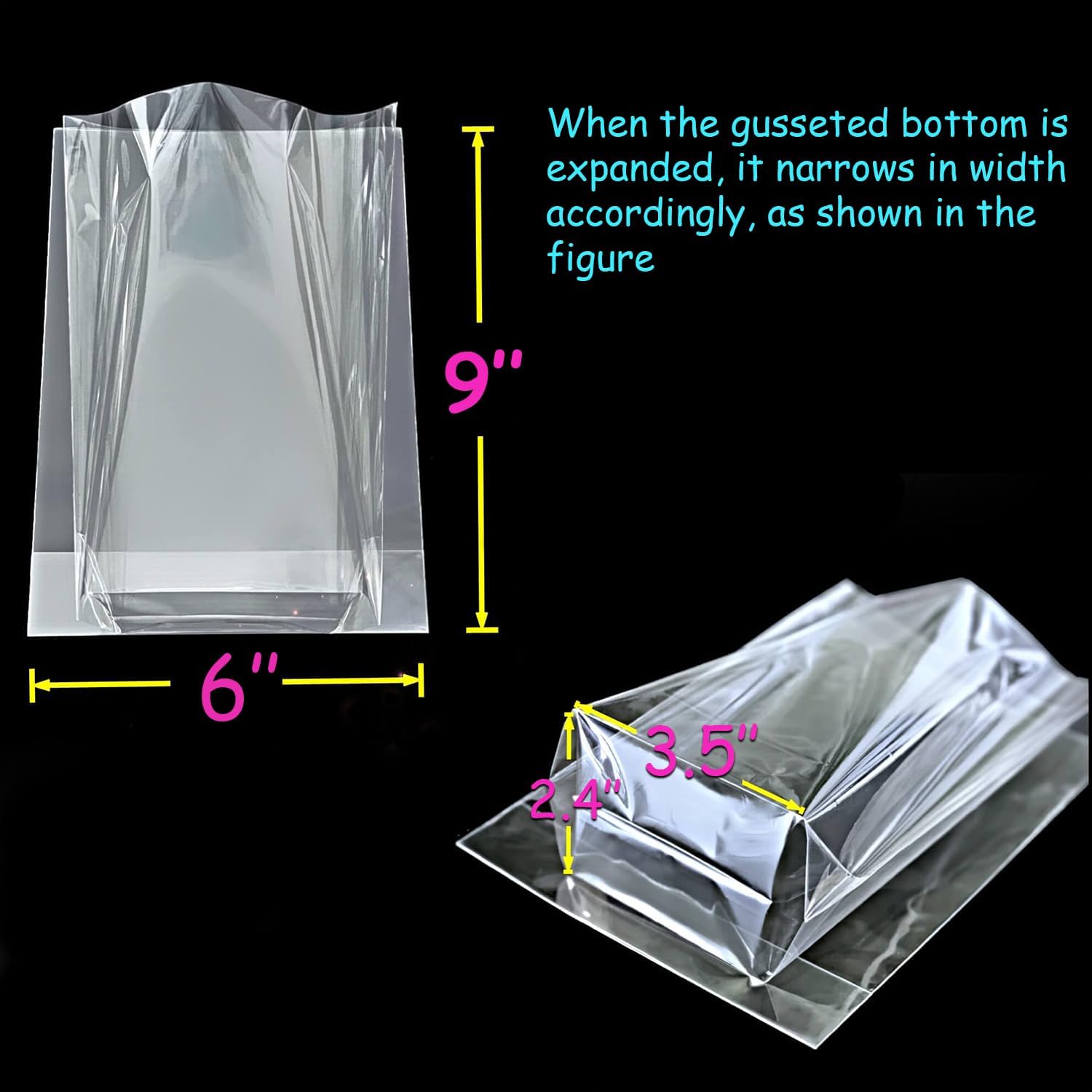 100% food-safe, odorless polypropylene (opp) construction