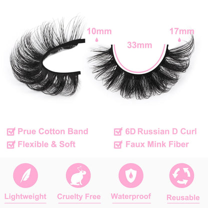 100% handmade faux mink fiber mimicking real mink softness and durability