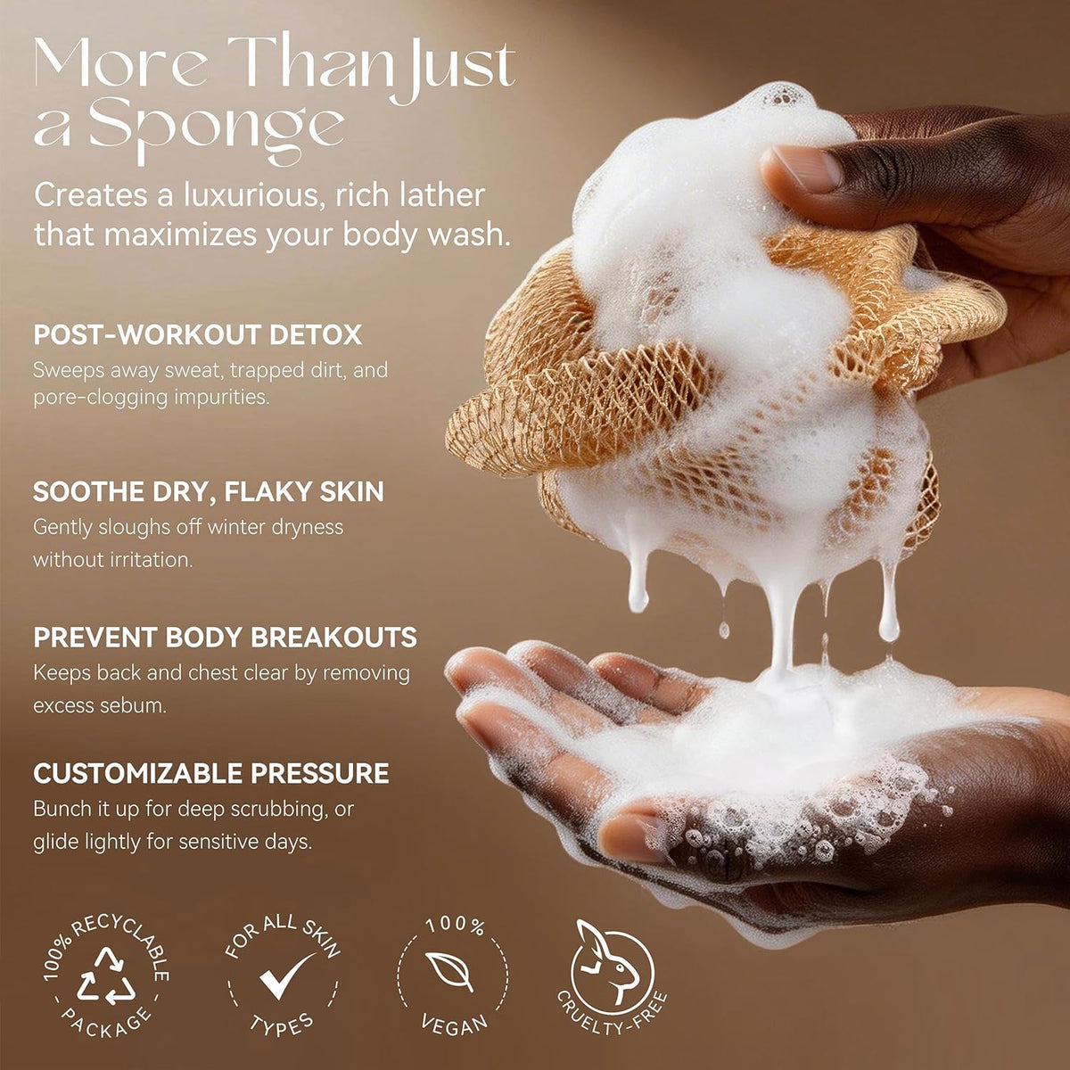 100% hydrophobic nylon material that dries within 12 hours