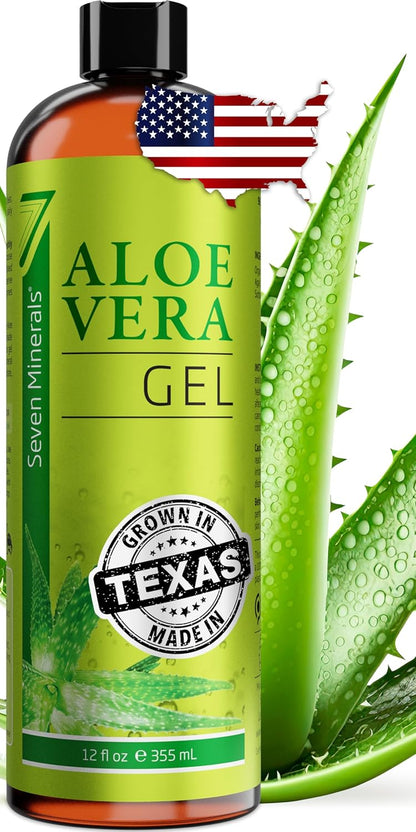 100% pure gel cold-processed from freshly cut texas-grown aloe leaves (not powder)