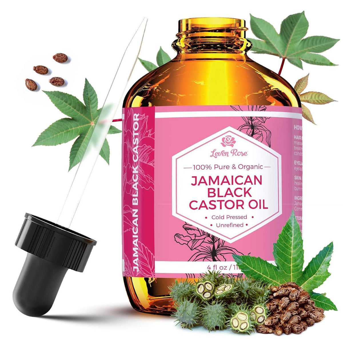 100% pure organic jamaican black castor seed oil