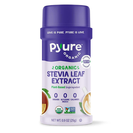 100% pure organic stevia leaf extract (reb a) with no fillers or erythritol