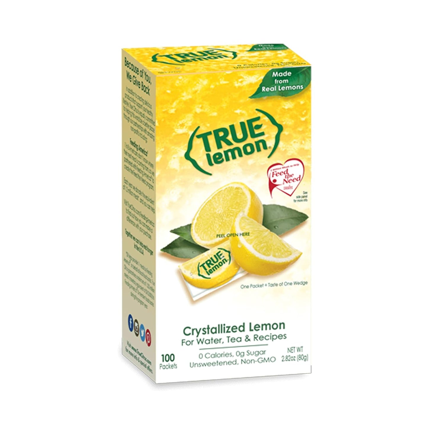 100 single-serve crystallized lemon packets in a bulk dispenser format