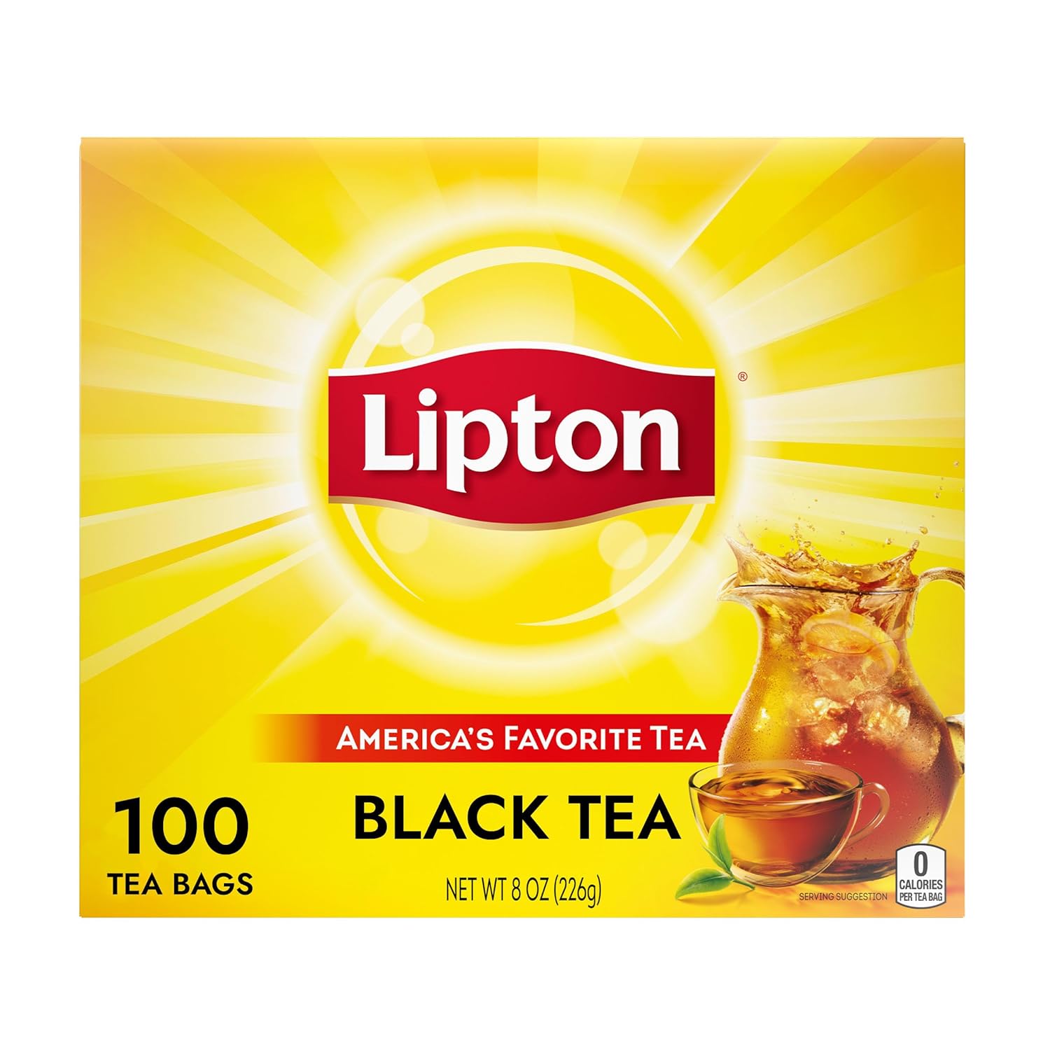 100 tea bags per single pack for long-lasting supply