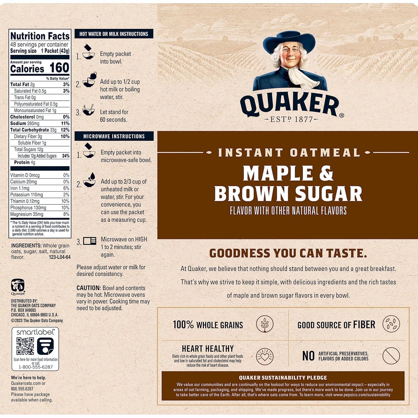 100% whole grain oats base