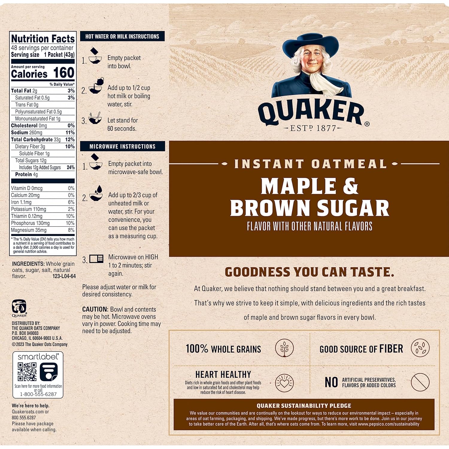 100% whole grain oats base