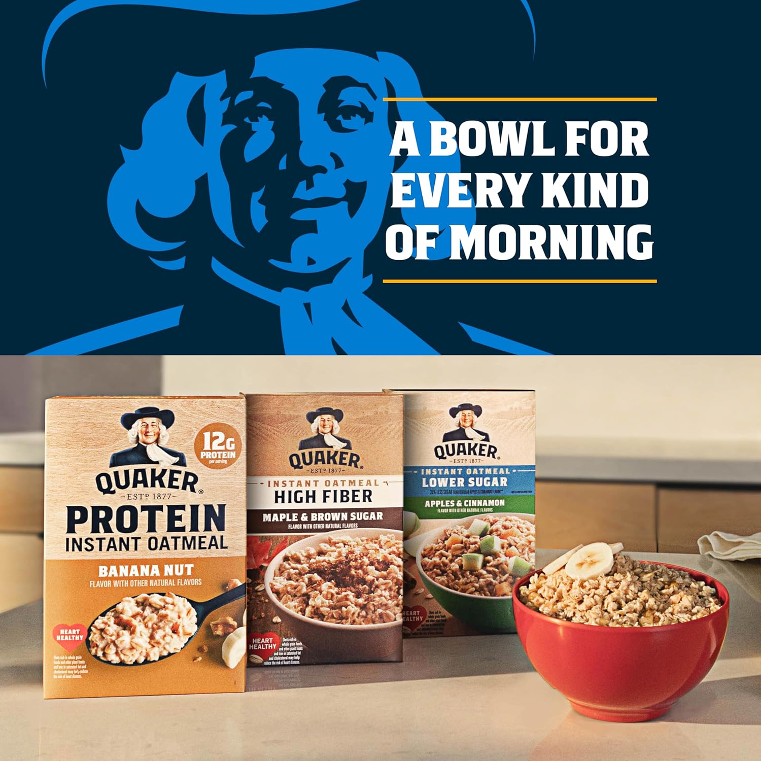 100% whole grain quaker oats base, certified vegetarian
