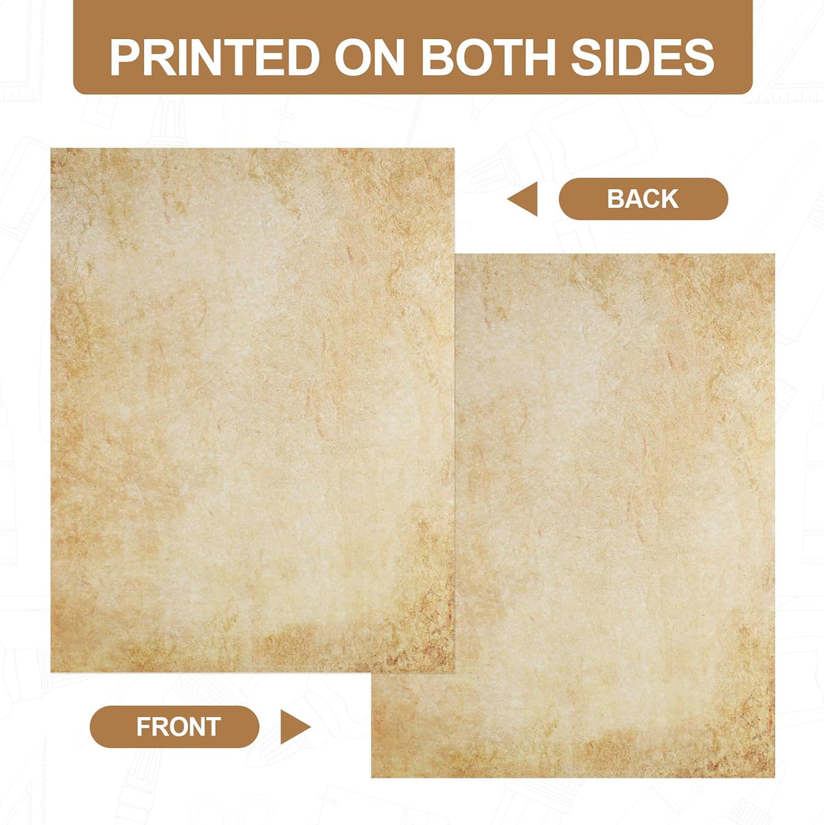 100gsm paper weight (thicker than standard 80gsm printer paper)