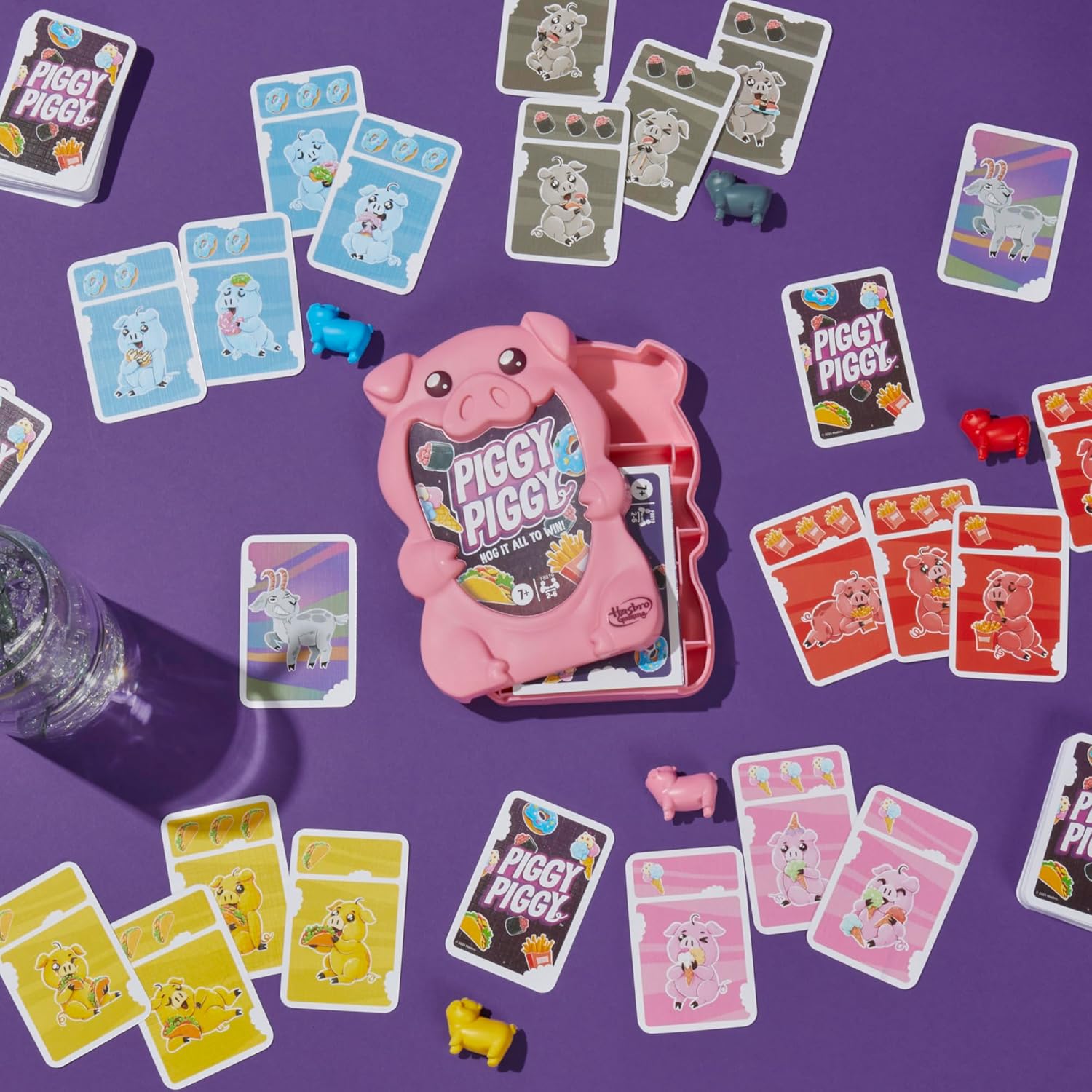 108 brightly colored food and goat cards