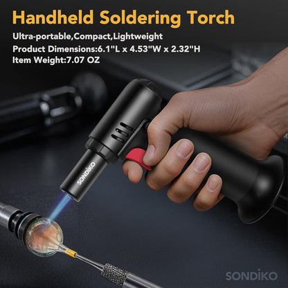 10g gas capacity delivering 20–50 minutes of burn time per refill