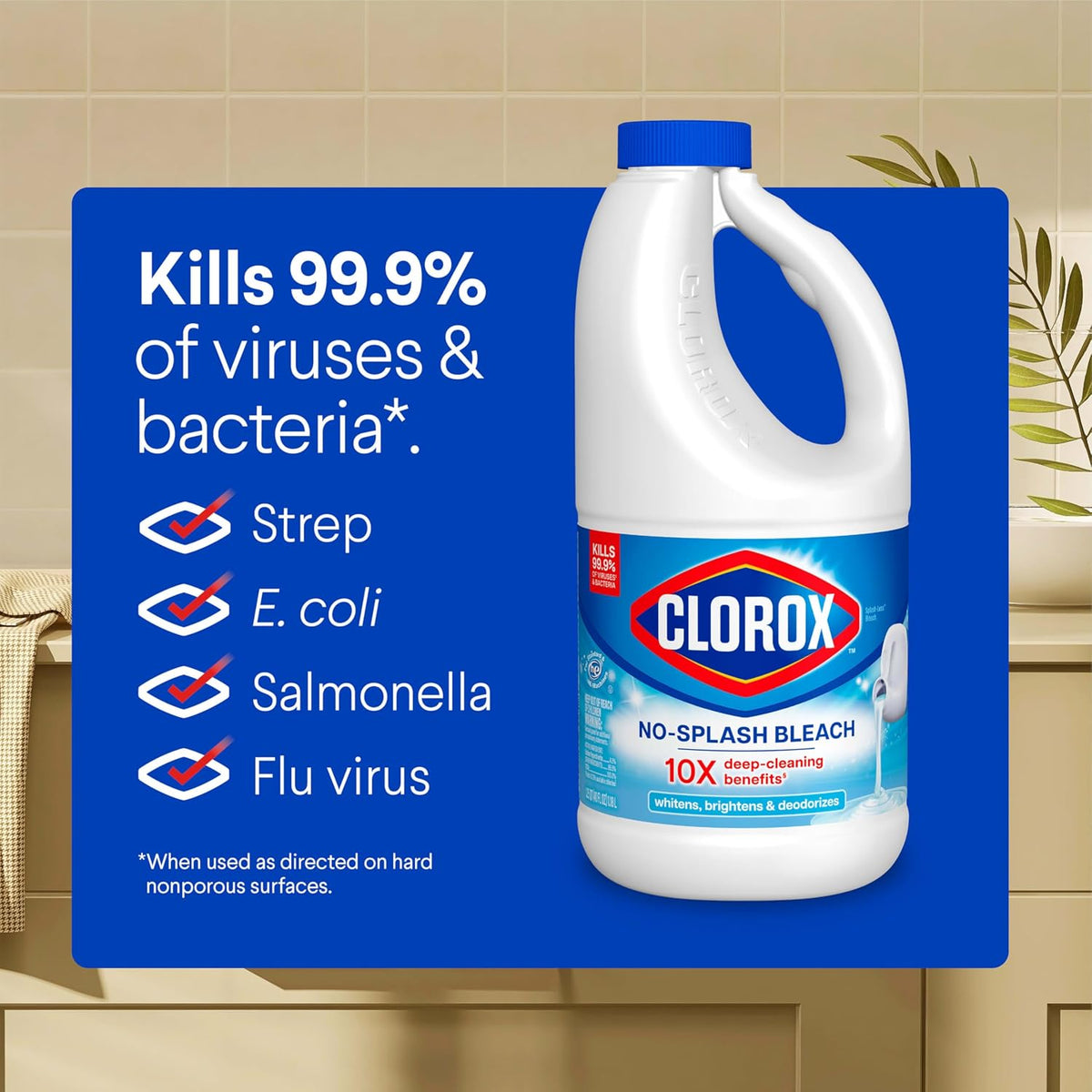 10x deep cleaning stain removal on whites (red wine, grass, dirt, blood)