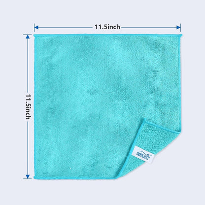 11.5 x 11.5 inch square format suited to hand wiping and folding