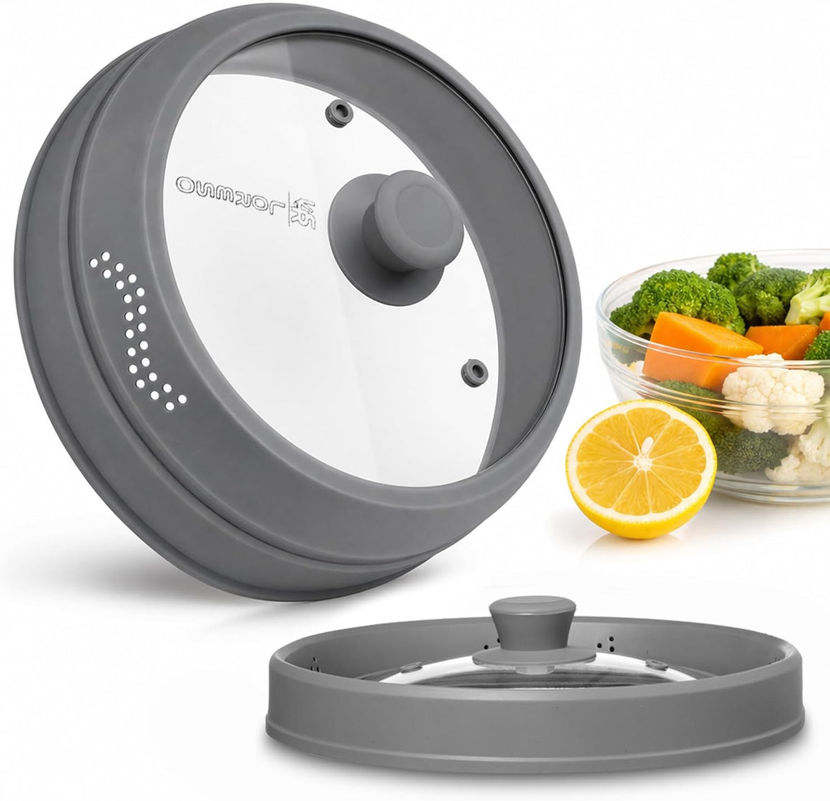 11-inch diameter accommodating round plates and bowls from 6 to 10 inches