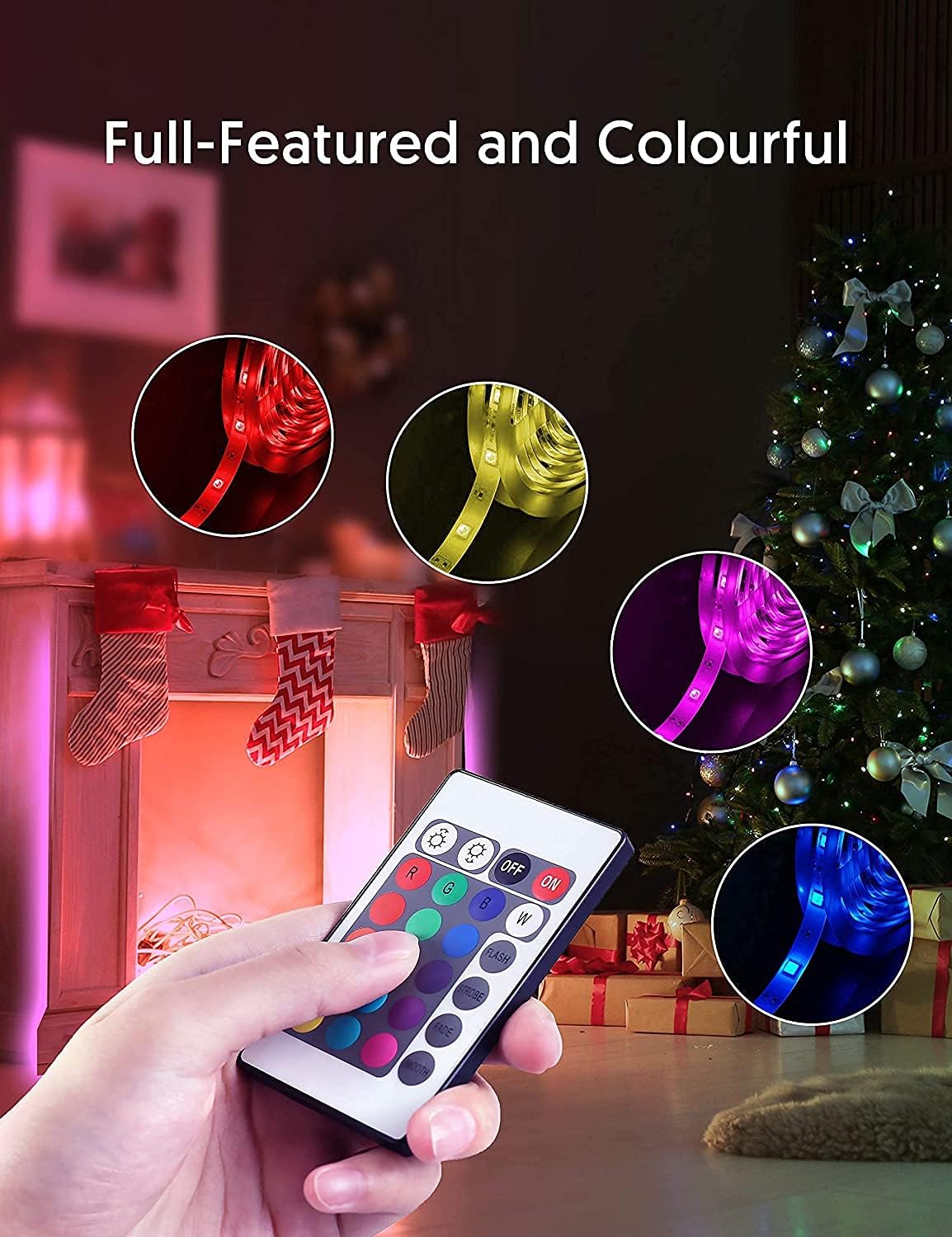111111 Battery Powered LED Strip Lights – Wireless Minimalist Accent Light for Clean Living Spaces