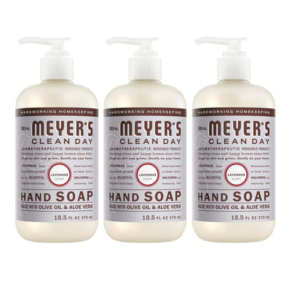 12.5 fl oz liquid hand soap bottle in a 3-pack configuration