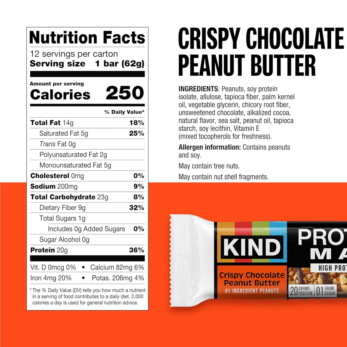 12-count variety pack with 4 flavors: crispy chocolate peanut butter, sweet & salty caramel crisp, raspberry cocoa crisp, dark cocoa crisp