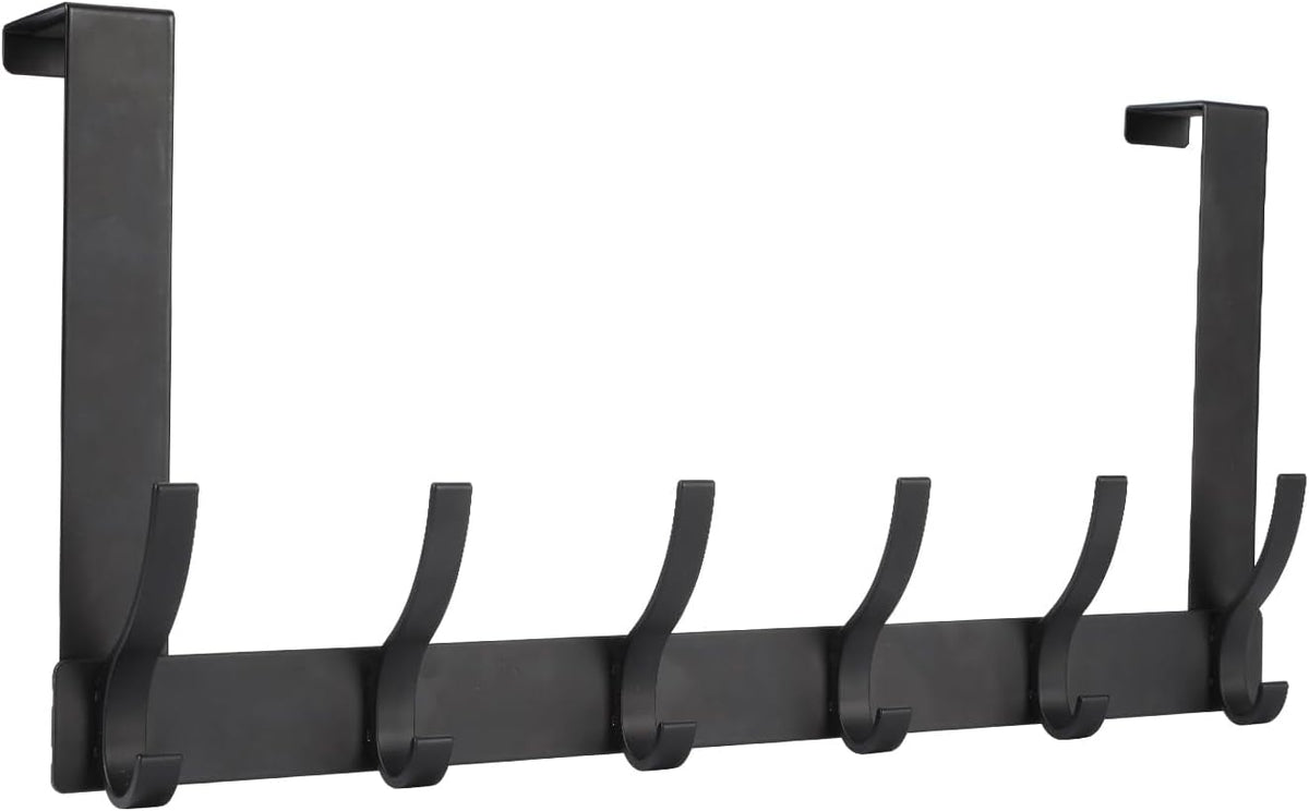 12 large hooks on a single over-the-door rack
