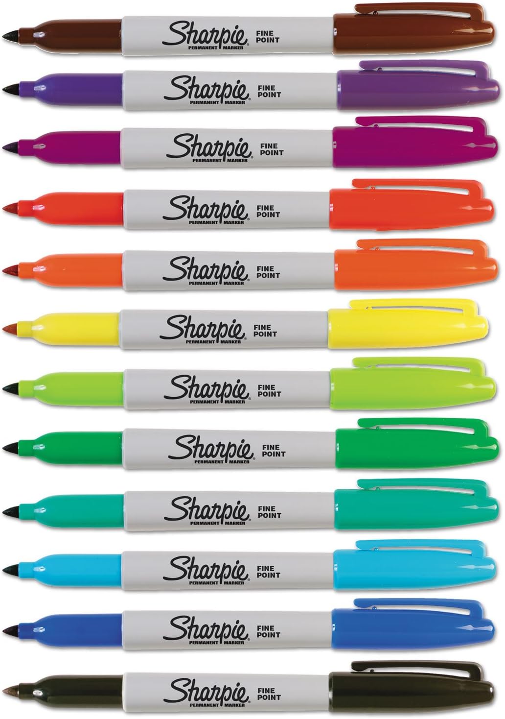 12 multicolor markers per package (assorted colors)