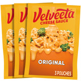 Velveeta Original Cheese Sauce Pouches – Quick Weeknight Dinner Solution for Busy Parents, Ready-to-Heat Mac and Cheese Topping