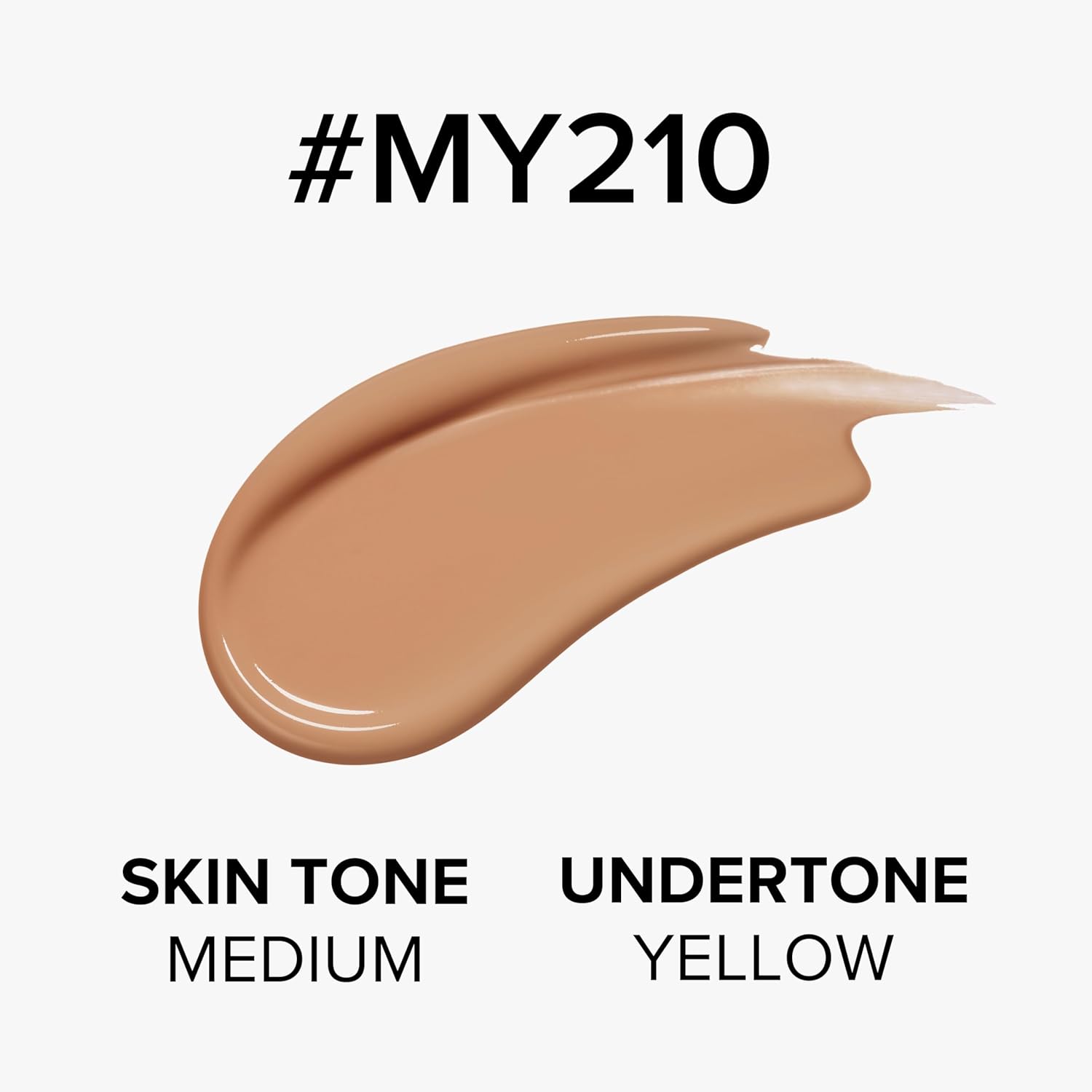 12 sheer shade range covering light to deep skin tones (e.g., #my210 medium, #my220, #mn230)