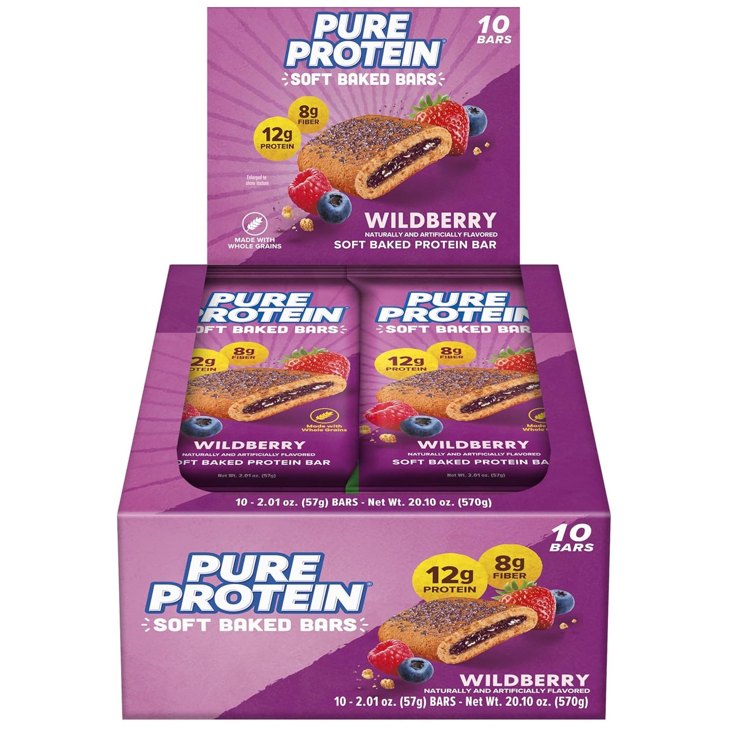 12g protein per bar from a blended protein source