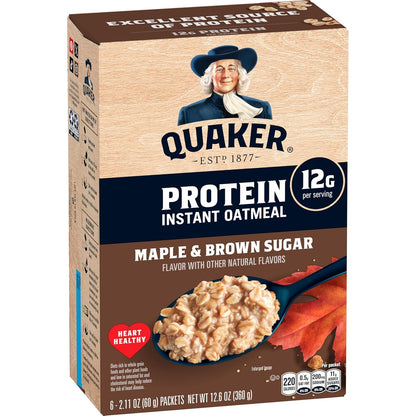 12g protein per serving from whole grain oats