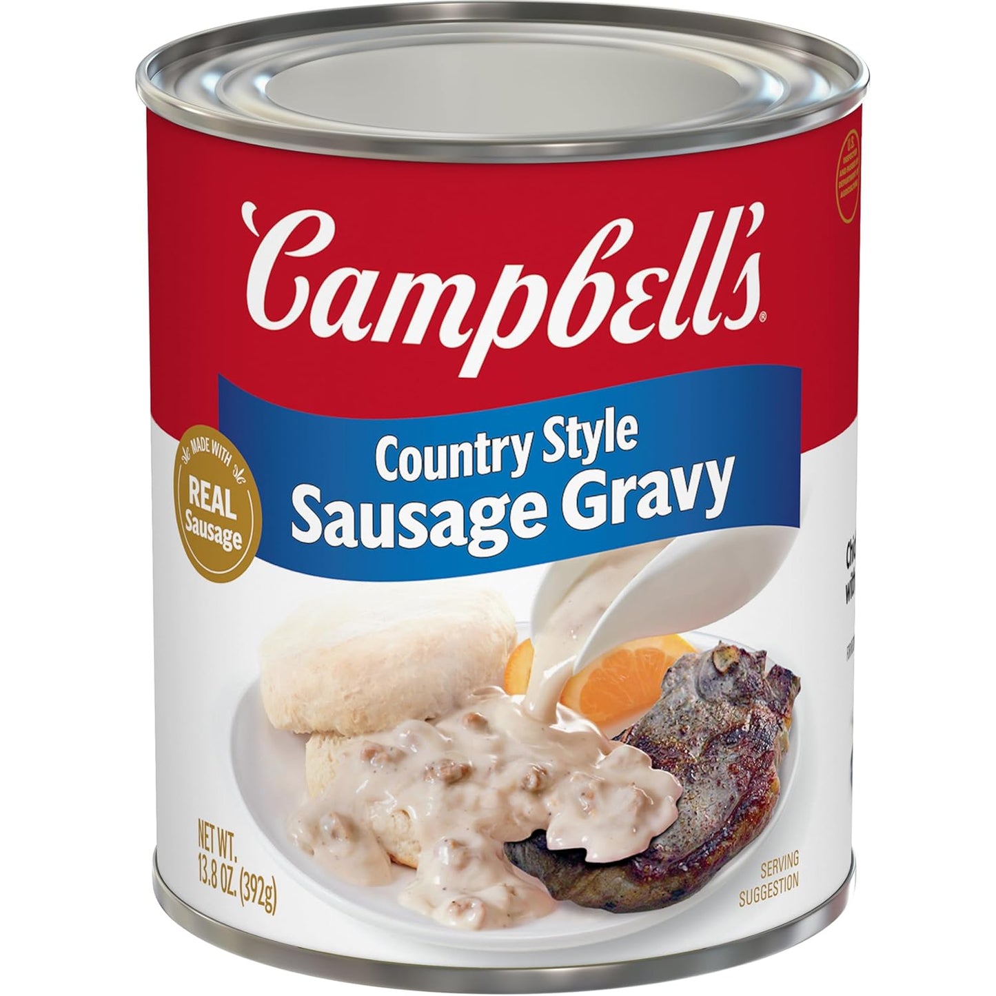 13.8 oz can — largest single-can size in the campbell's gravy line for higher-yield meals