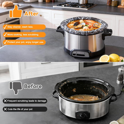 13" x 21" oversized fit compatible with 3-8 qt round and oval slow cookers