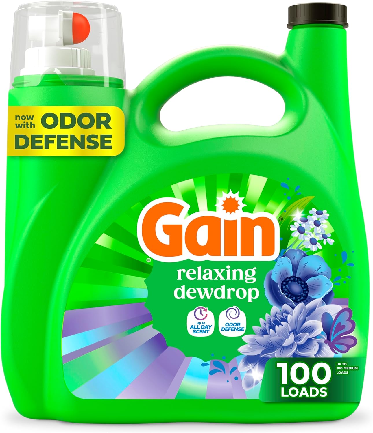 132 fl oz concentrated liquid formula delivering 100 medium loads per jug