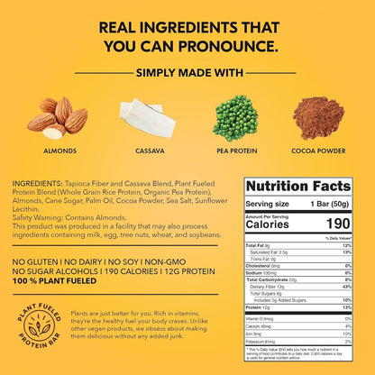 13g fiber per bar for sustained satiety