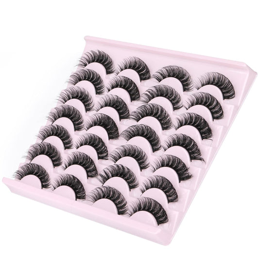 14 pairs of handmade false eyelashes per pack